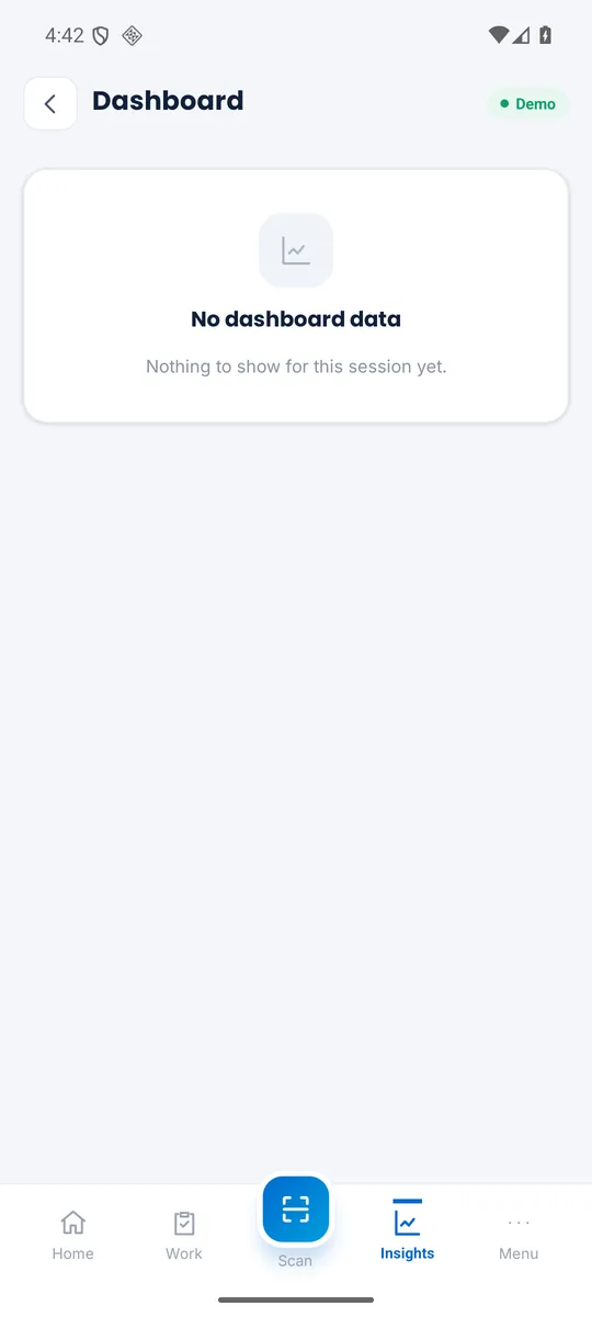 Arctic OS Mobile — operational dashboard with flow, capacity and exceptions
